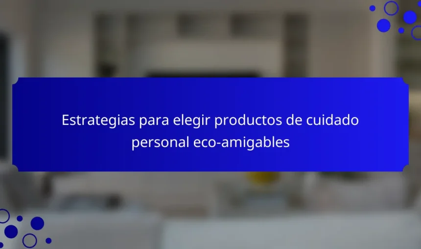 Estrategias para elegir productos de cuidado personal eco-amigables