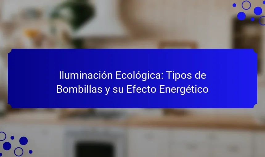 Iluminación Ecológica: Tipos de Bombillas y su Efecto Energético
