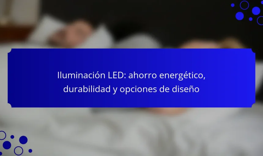 Iluminación LED: ahorro energético, durabilidad y opciones de diseño
